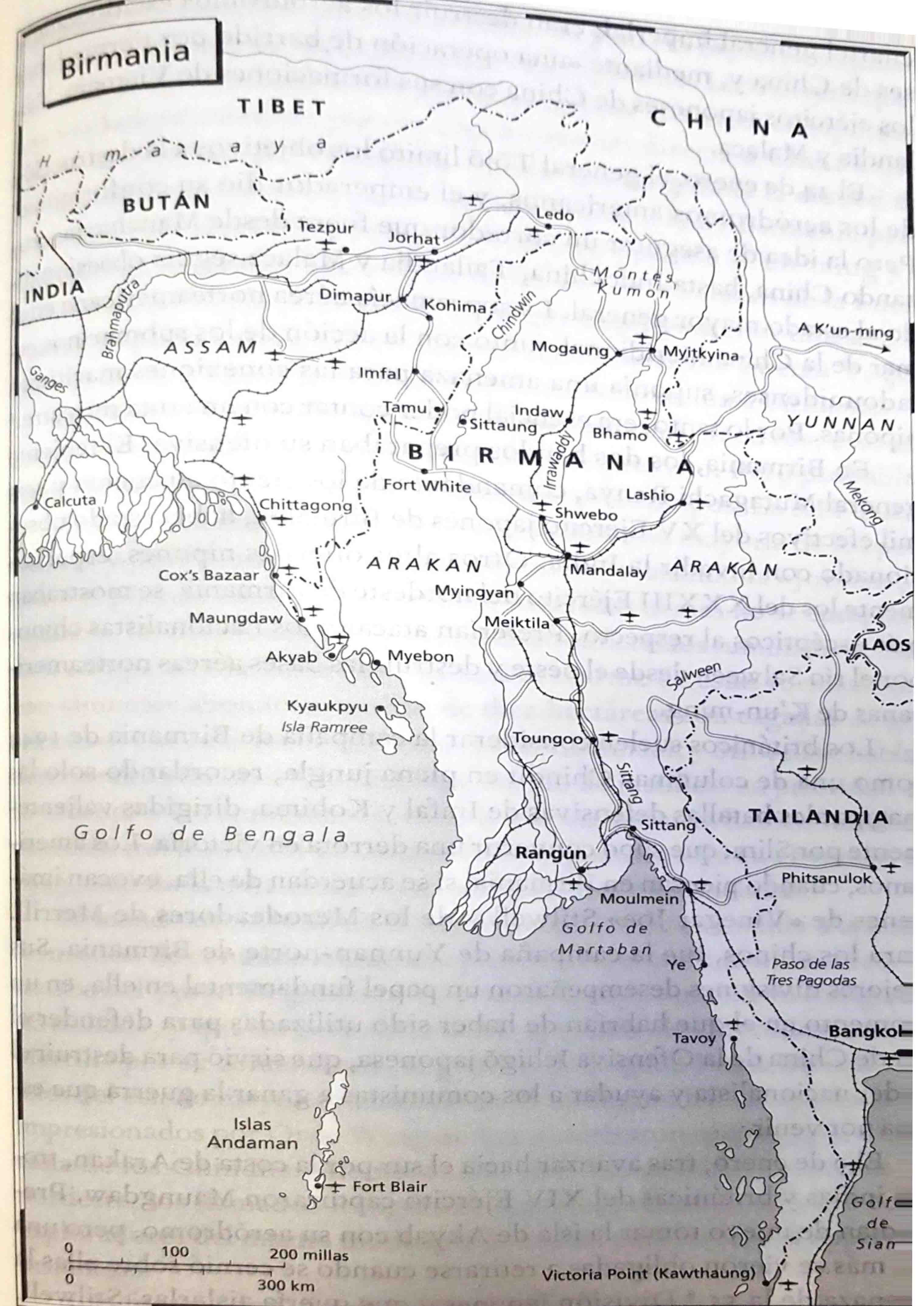 mapa birmania